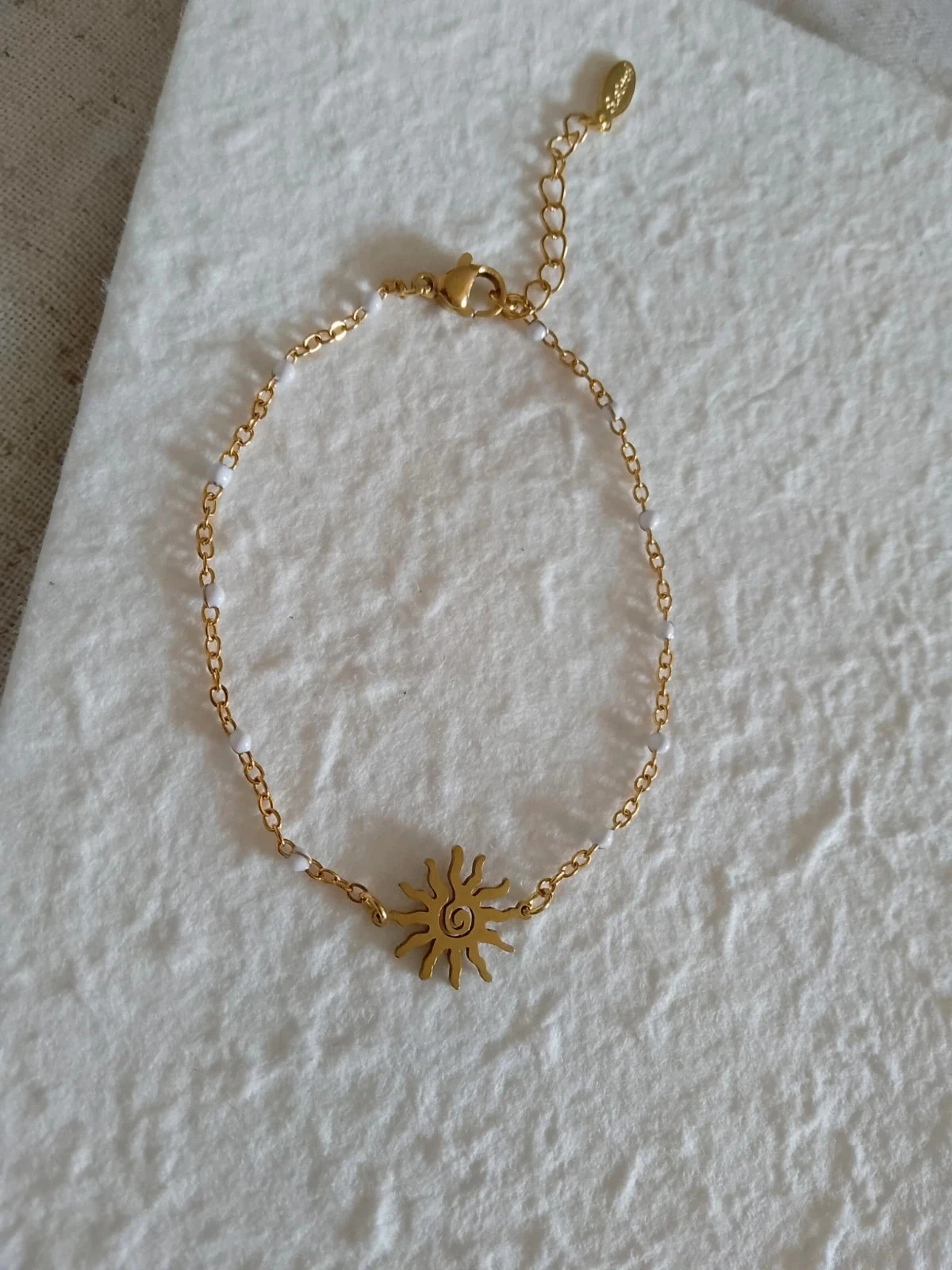 Bracelet soleil doré